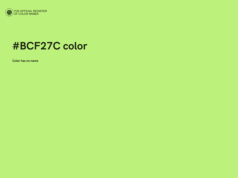 #BCF27C color image