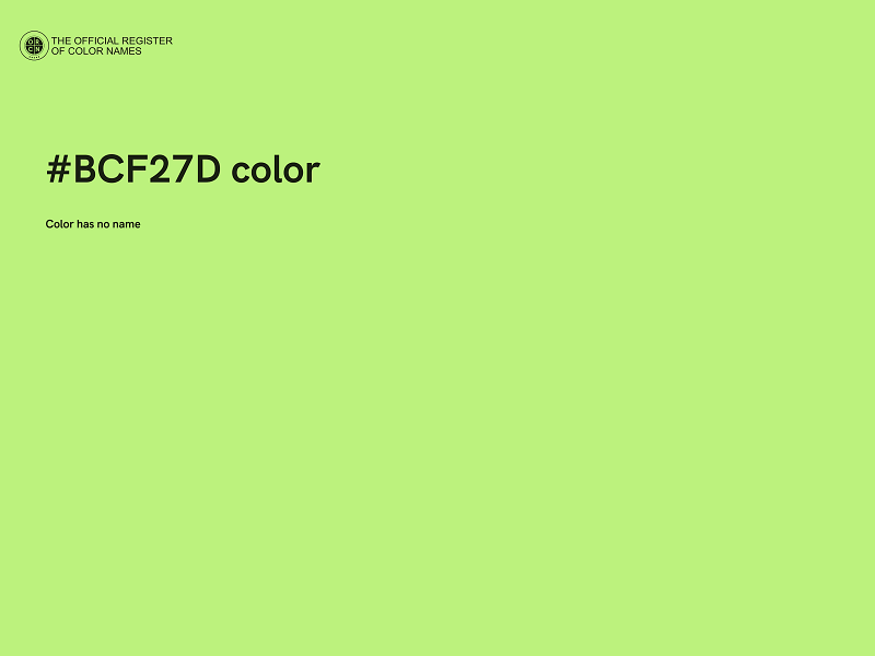 #BCF27D color image