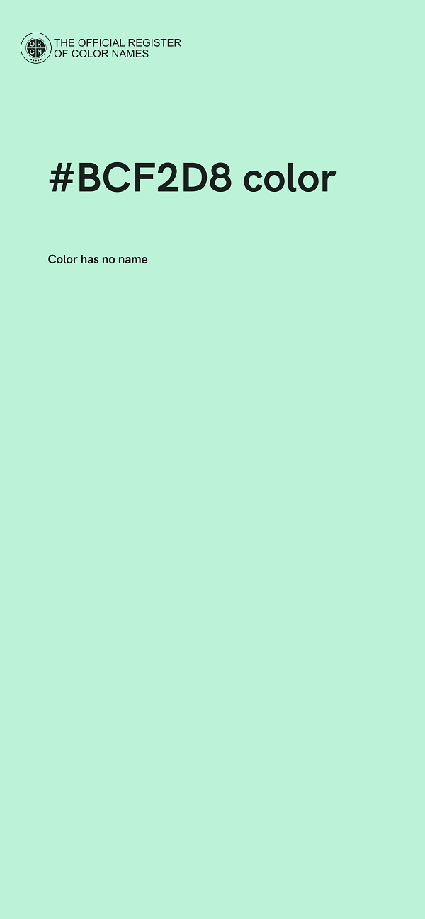 #BCF2D8 color image