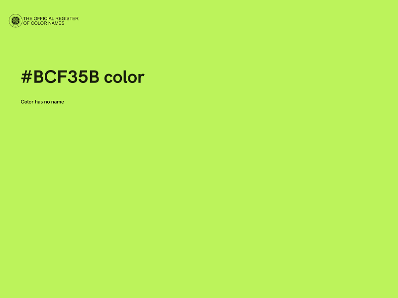 #BCF35B color image