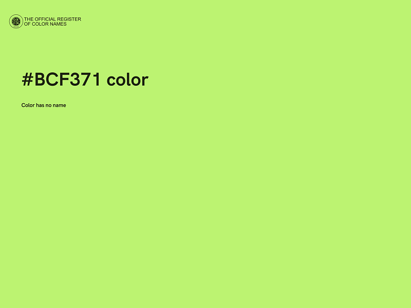 #BCF371 color image