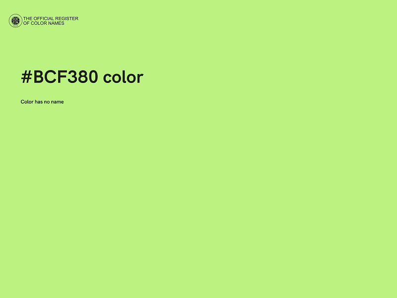 #BCF380 color image