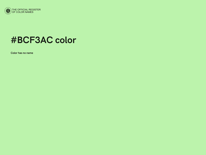 #BCF3AC color image