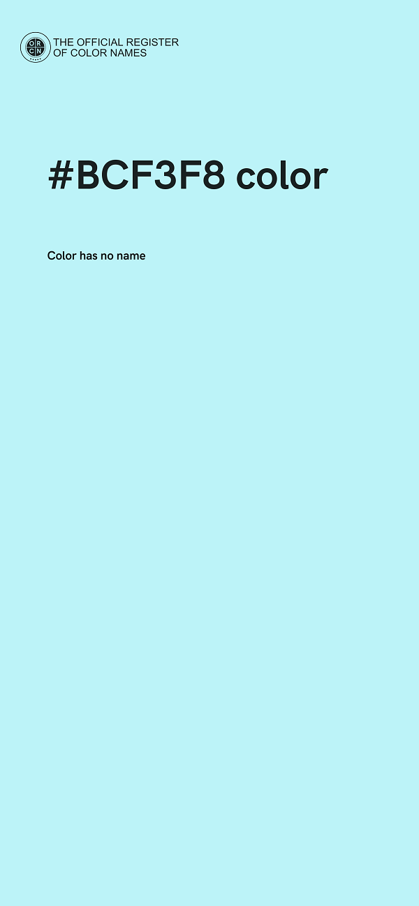 #BCF3F8 color image