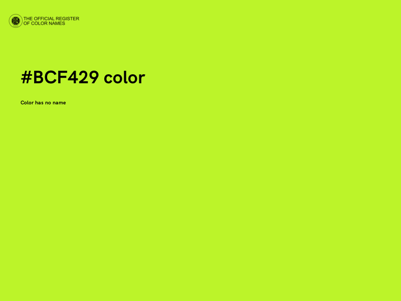 #BCF429 color image