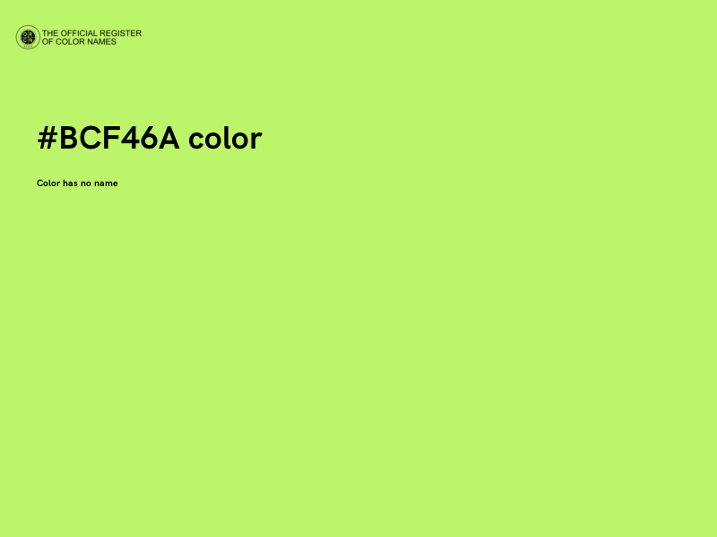 #BCF46A color image