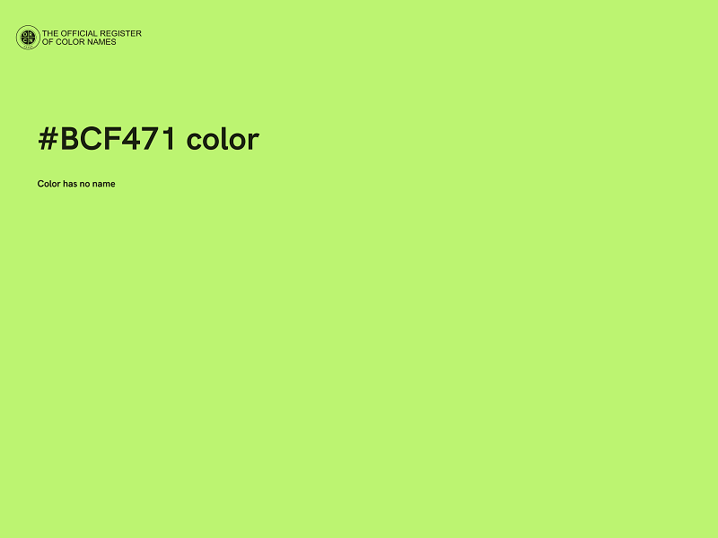 #BCF471 color image