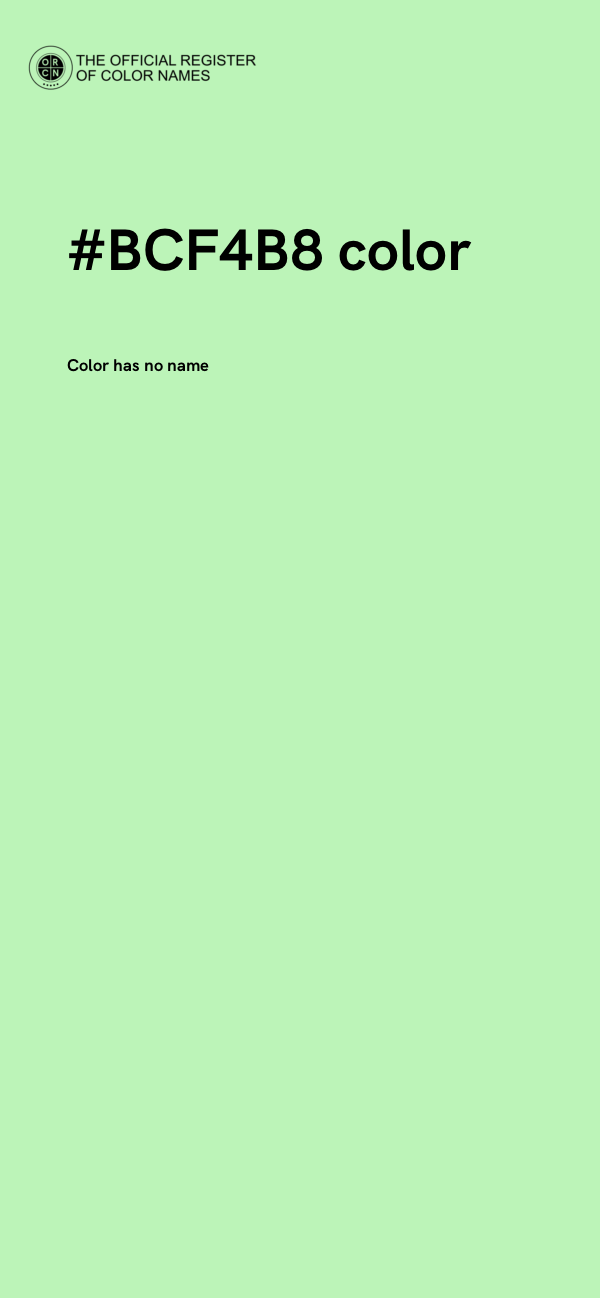 #BCF4B8 color image