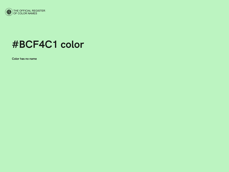 #BCF4C1 color image