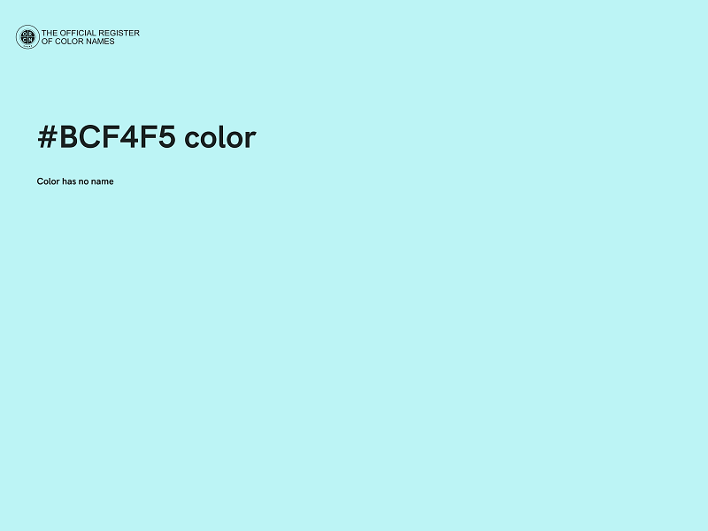 #BCF4F5 color image