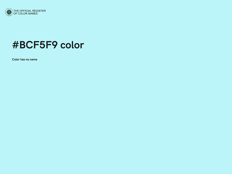 #BCF5F9 color image