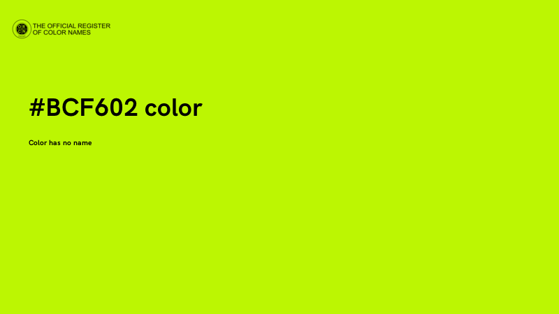 #BCF602 color image