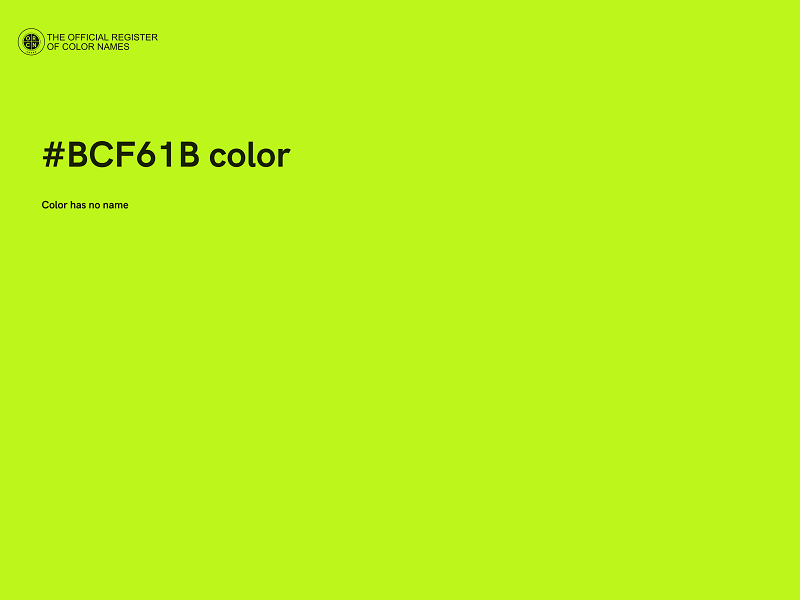 #BCF61B color image