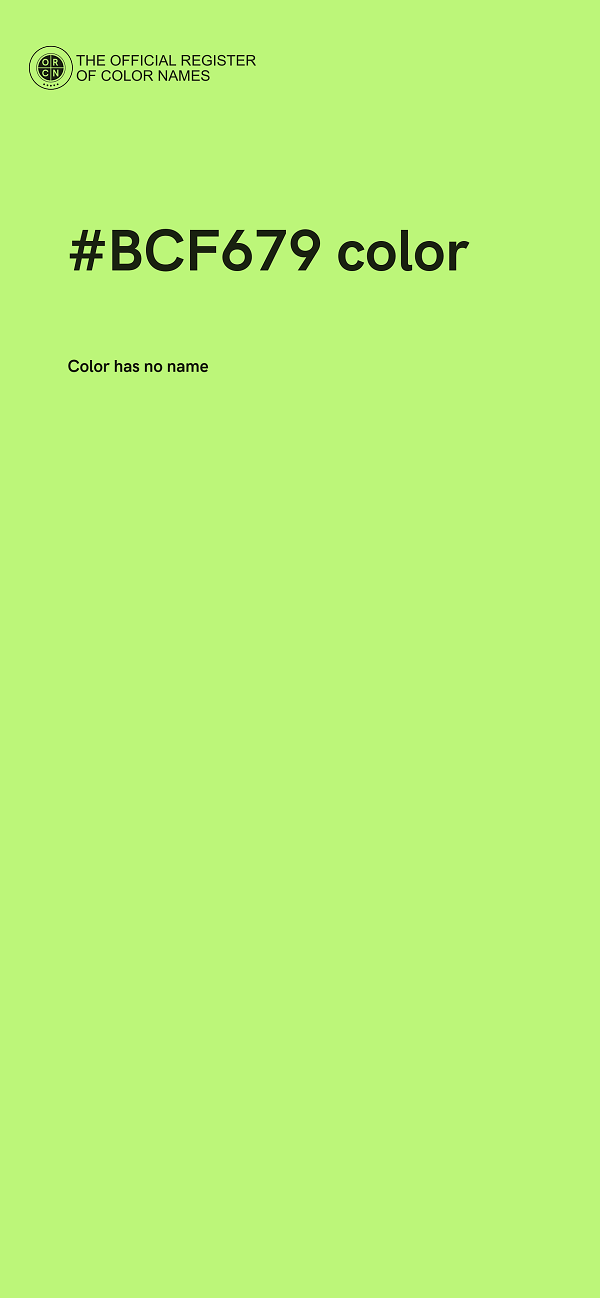 #BCF679 color image