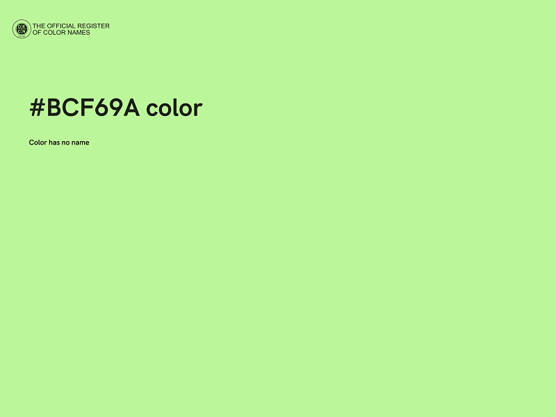 #BCF69A color image