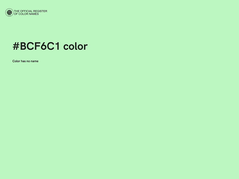 #BCF6C1 color image