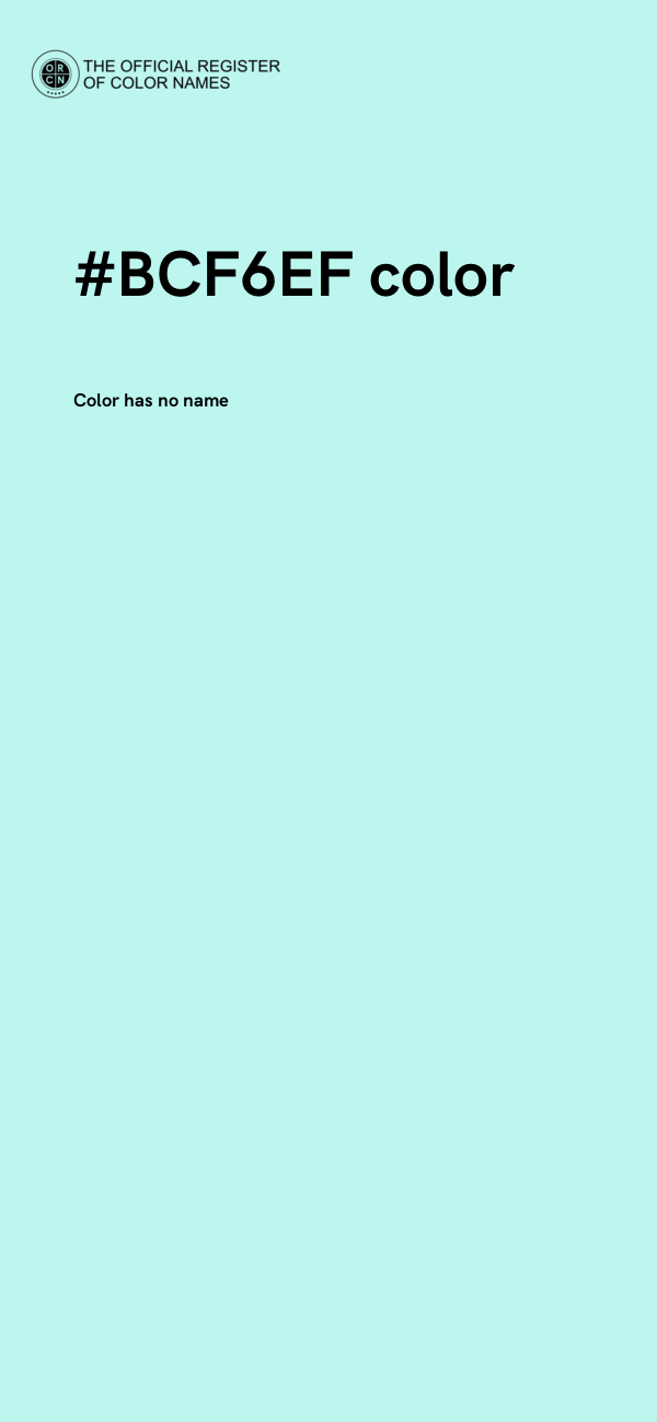 #BCF6EF color image