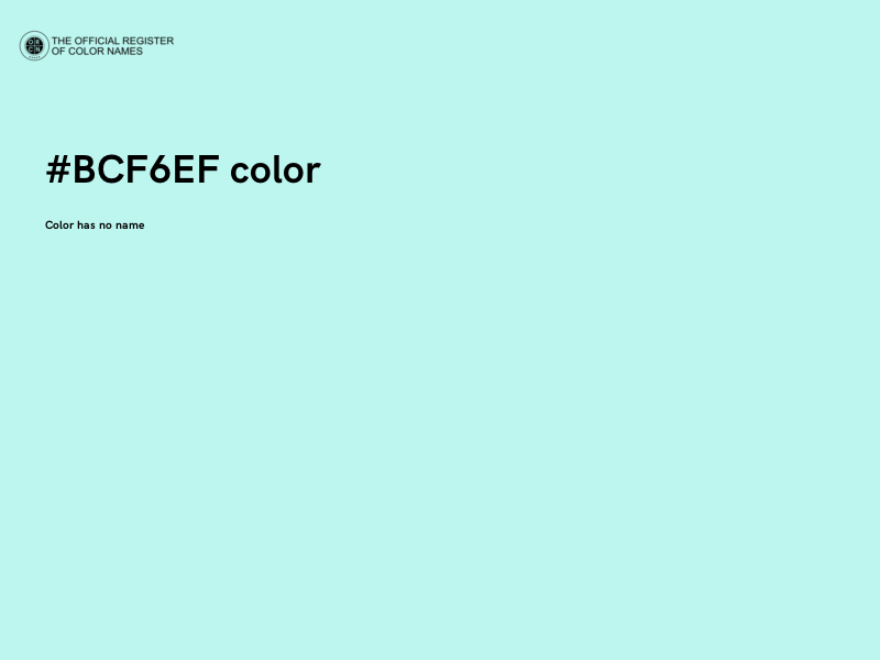 #BCF6EF color image