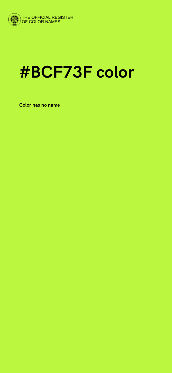 #BCF73F color image