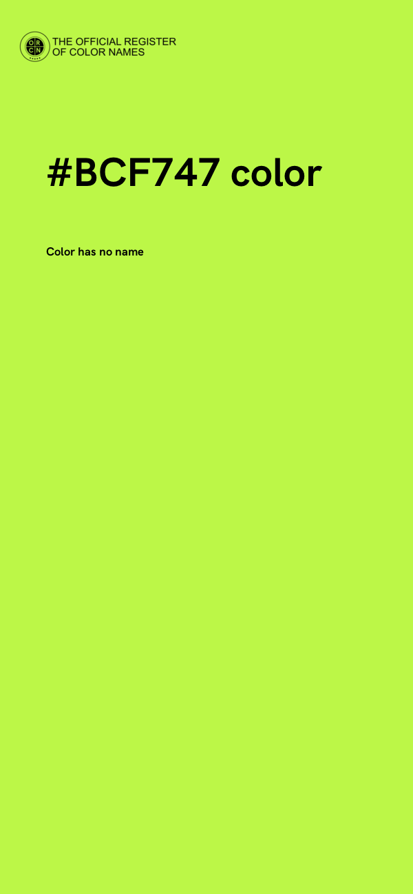 #BCF747 color image