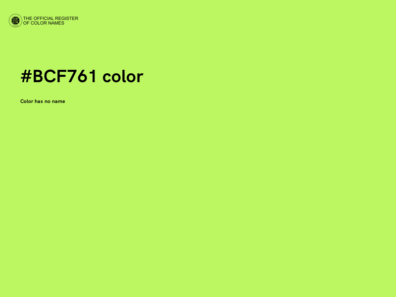 #BCF761 color image