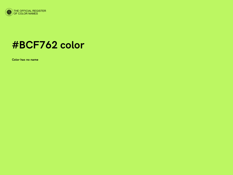 #BCF762 color image