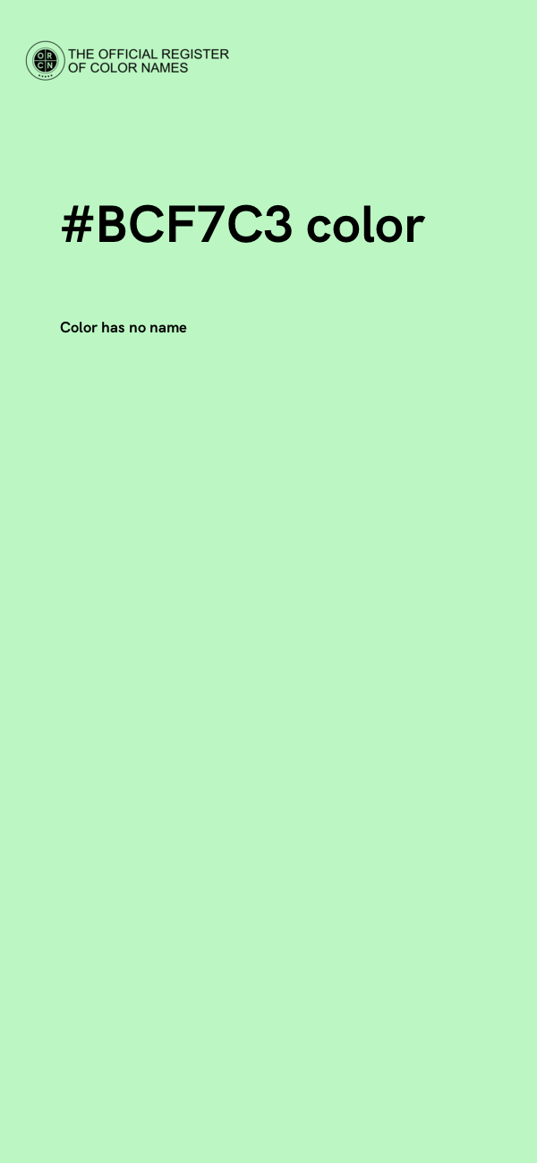 #BCF7C3 color image