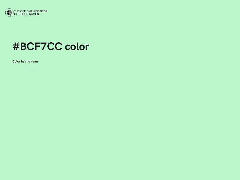 #BCF7CC color image