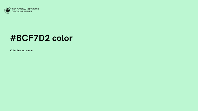 #BCF7D2 color image