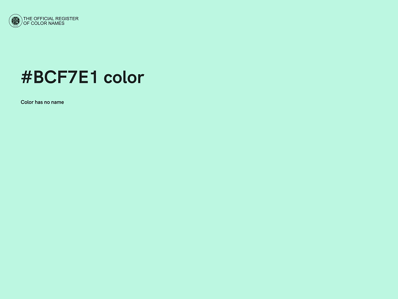 #BCF7E1 color image