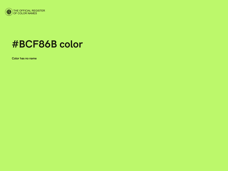 #BCF86B color image