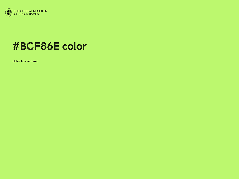 #BCF86E color image