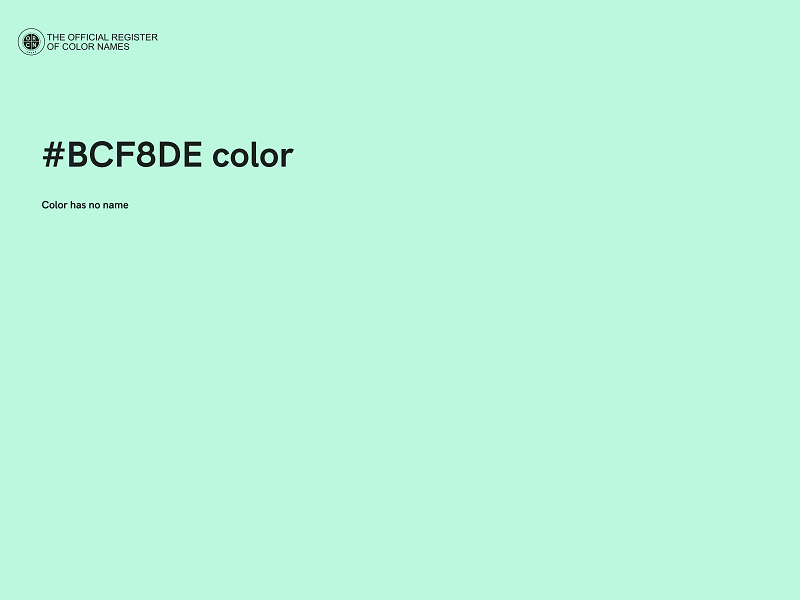 #BCF8DE color image