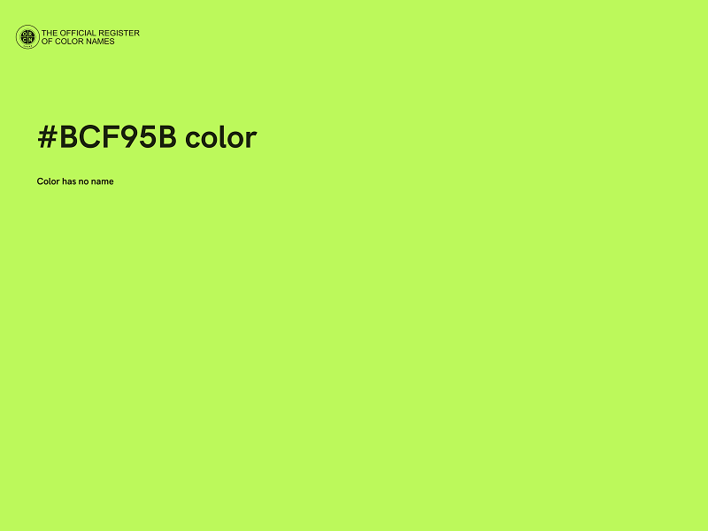 #BCF95B color image