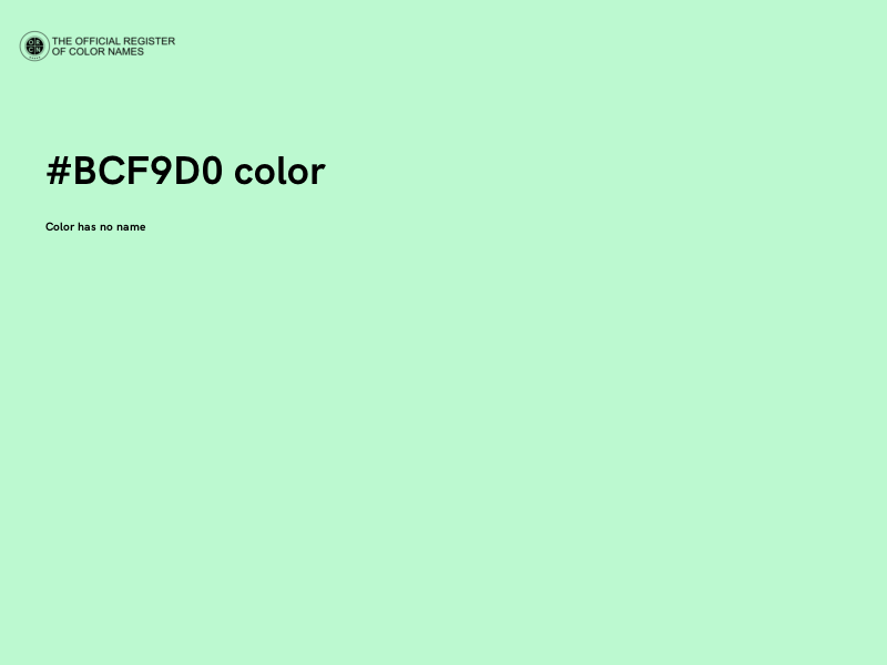 #BCF9D0 color image