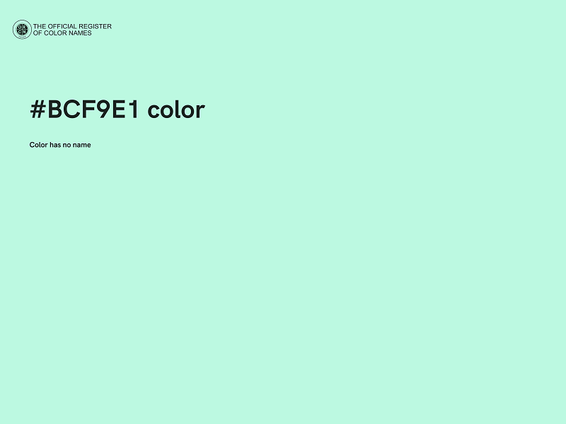 #BCF9E1 color image