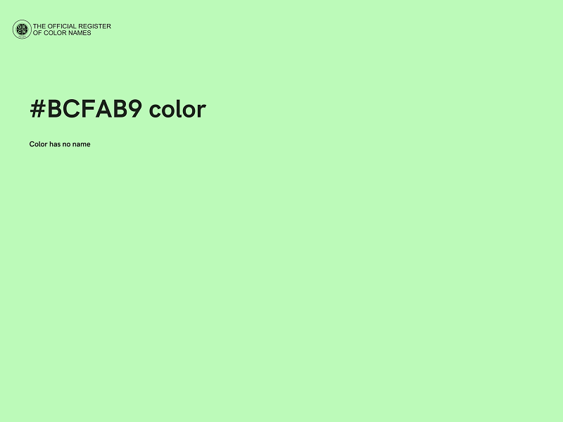 #BCFAB9 color image