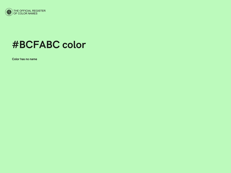 #BCFABC color image