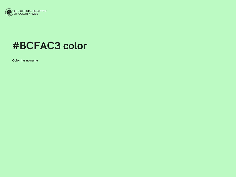 #BCFAC3 color image