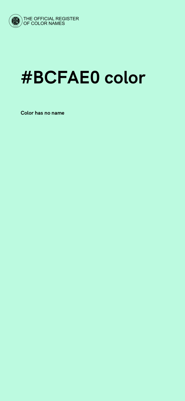 #BCFAE0 color image