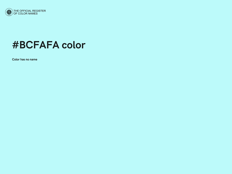 #BCFAFA color image