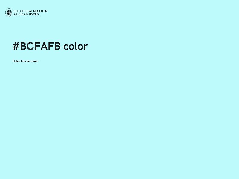 #BCFAFB color image