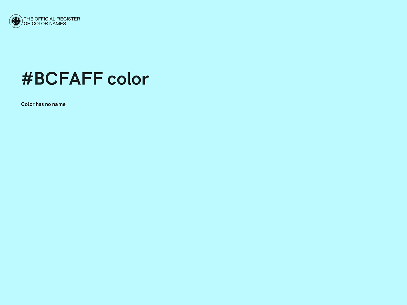 #BCFAFF color image