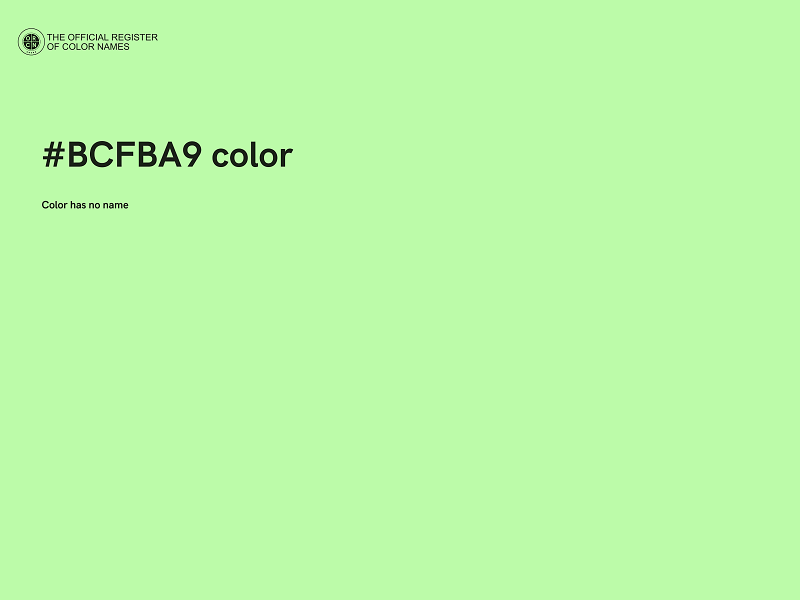 #BCFBA9 color image