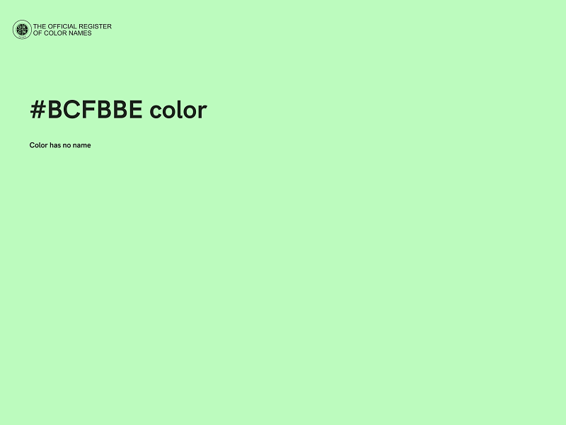 #BCFBBE color image