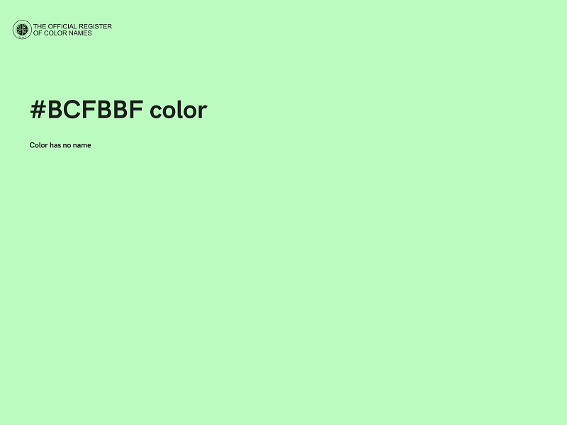 #BCFBBF color image