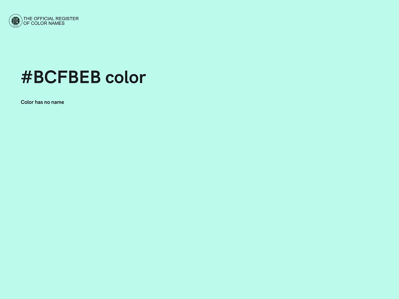 #BCFBEB color image