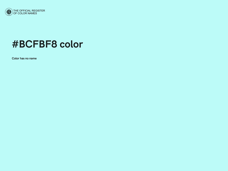 #BCFBF8 color image