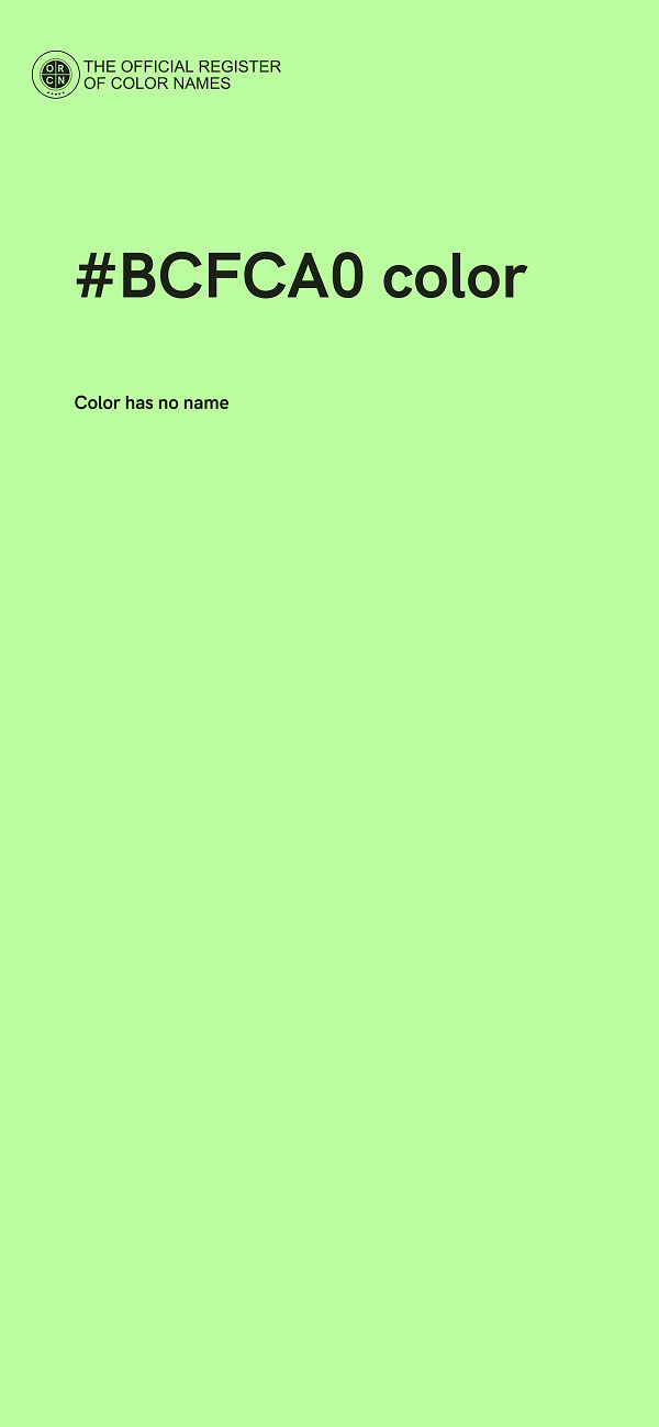 #BCFCA0 color image