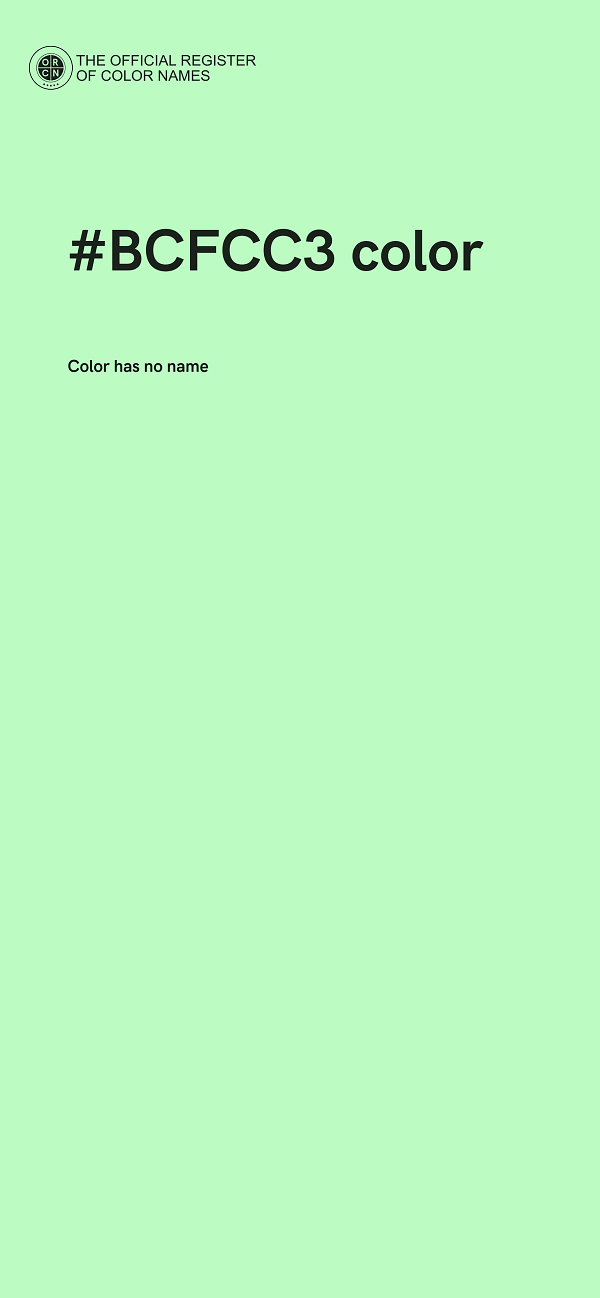 #BCFCC3 color image